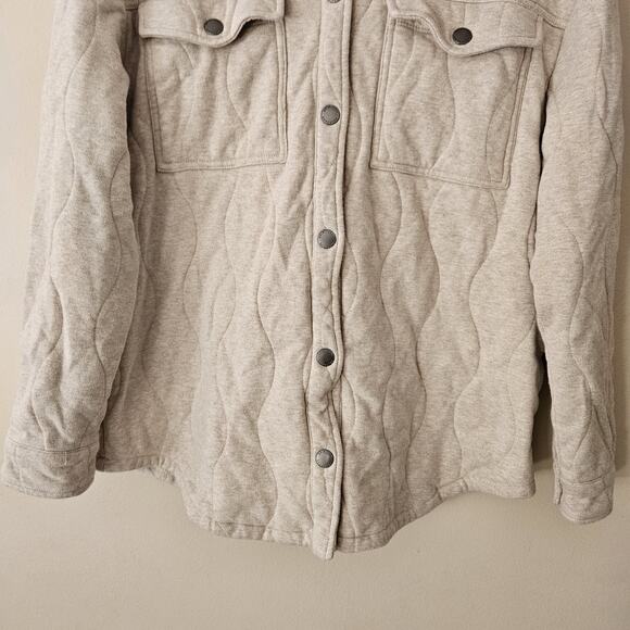 SPIRITUAL GANGSTER Wave Quilt Jacket Shacket Button Beige Size XS/S - Picture 3 of 6